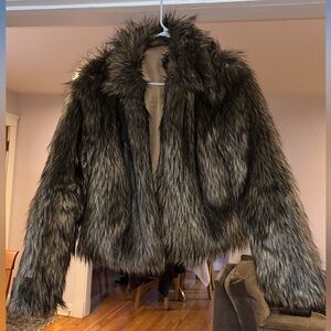 Trendy Boutique Faux Fur Teddy Jacket - Brown